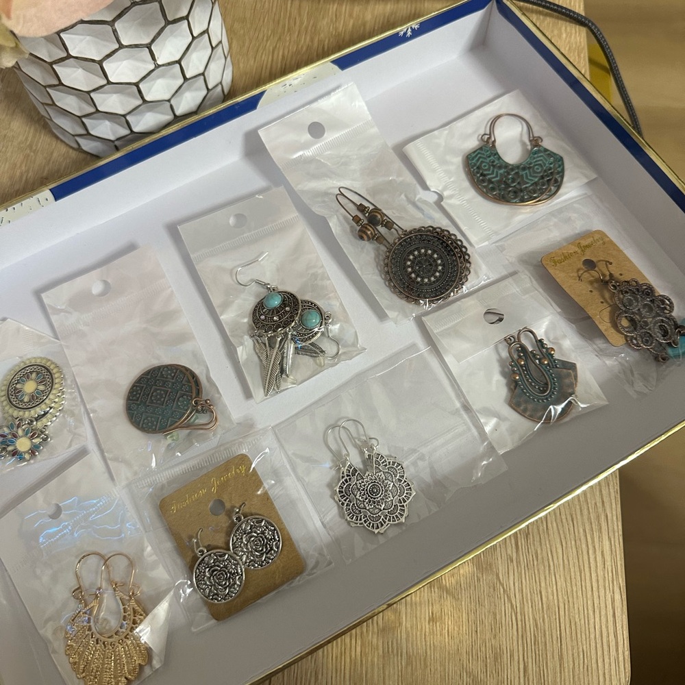 Bohemian Style Earring Set of 10 new